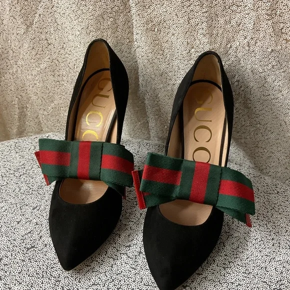Gucci Black Leather with Red and Green Accents Gucci | Bags | Gucci Black Leather Bag With Red And Green  main image 3